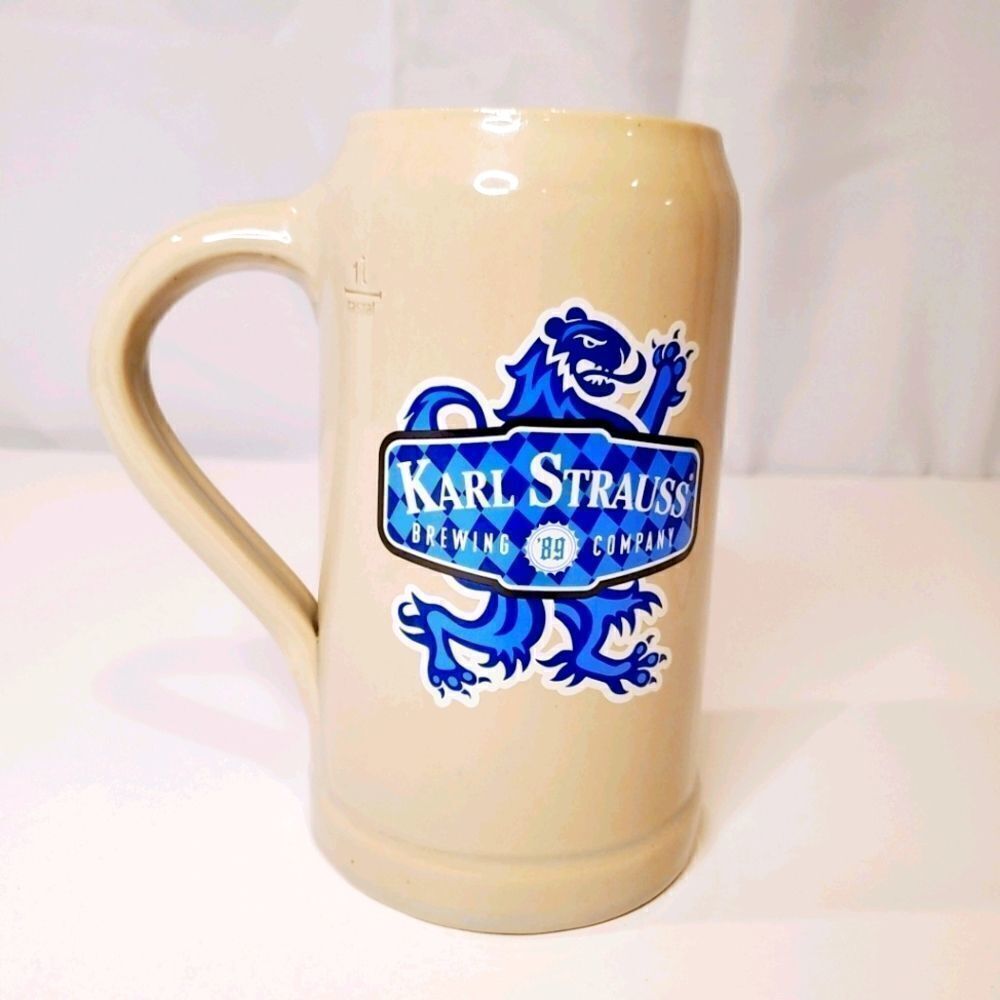 Vintage Karl Strauss '89 1L Rastal Marked Beer Mug